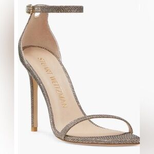 Stuart Weitzman Nudist Metallic Heels